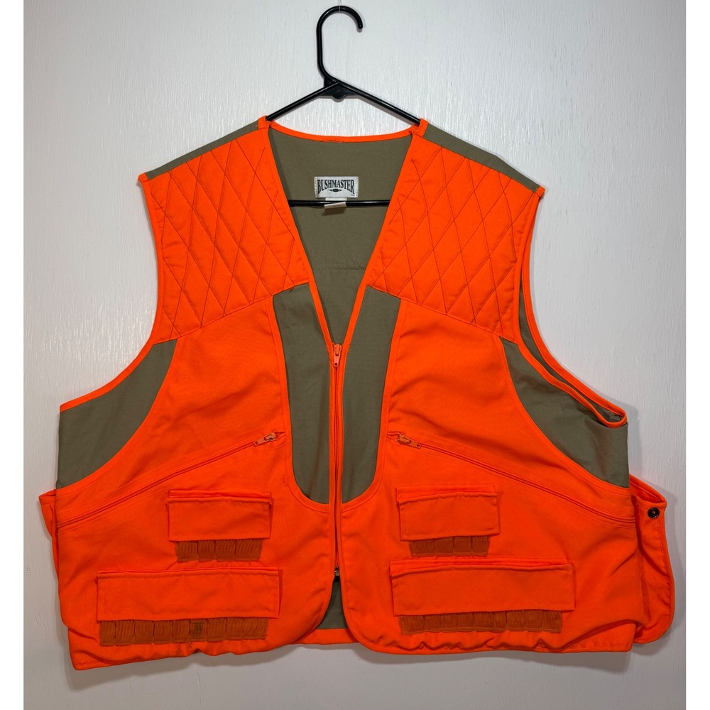 Bushmaster #2493 Men's XL Upland Hunting Vest Vintage Blaze Orange Game Bag